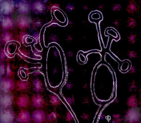 Product picture Abstract no 22 purple outsider shapes art jotextures