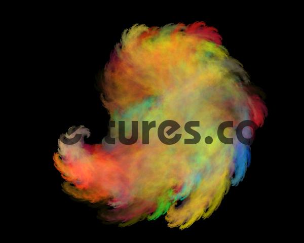Product picture Cool rainbow logo style fractal abstract on black jotextures