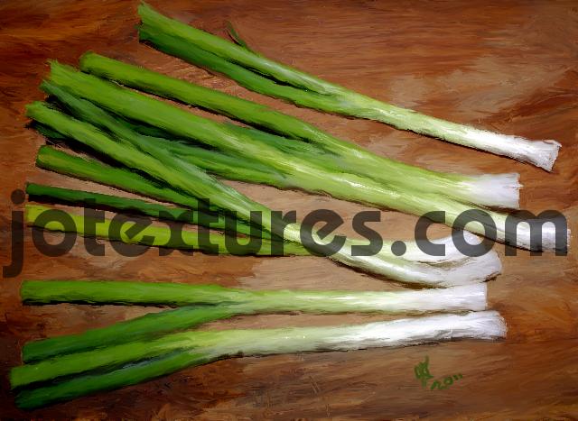 Product picture Green Onions Still Life digital art painting picture jotextu