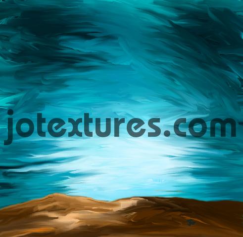 Product picture quiet hills beautiful turquoise landscape digital painting 