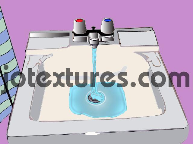 Product picture bathroom sink interior pop art digital painting warhol style
